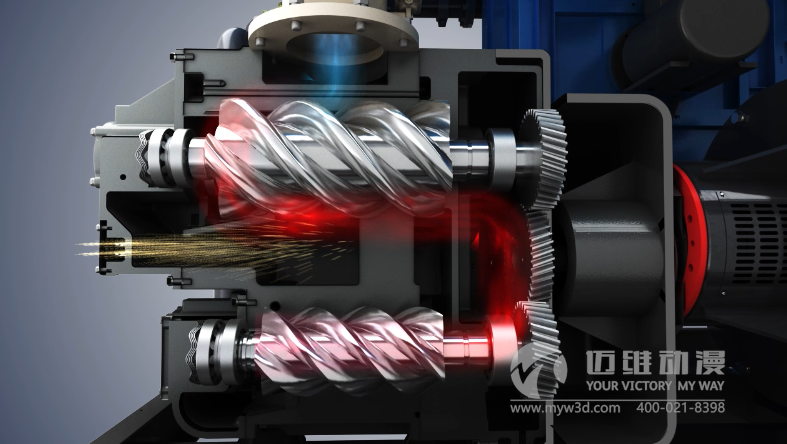 雙螺桿壓縮機(jī)三維動(dòng)畫(huà) 雙螺桿壓縮機(jī)三維動(dòng)畫(huà)