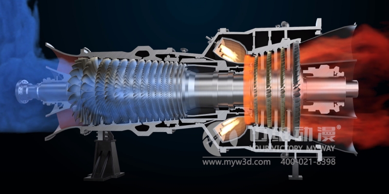 燃?xì)廨啓C(jī)三維動(dòng)畫(圖1) 燃?xì)廨啓C(jī)三維動(dòng)畫(圖1)