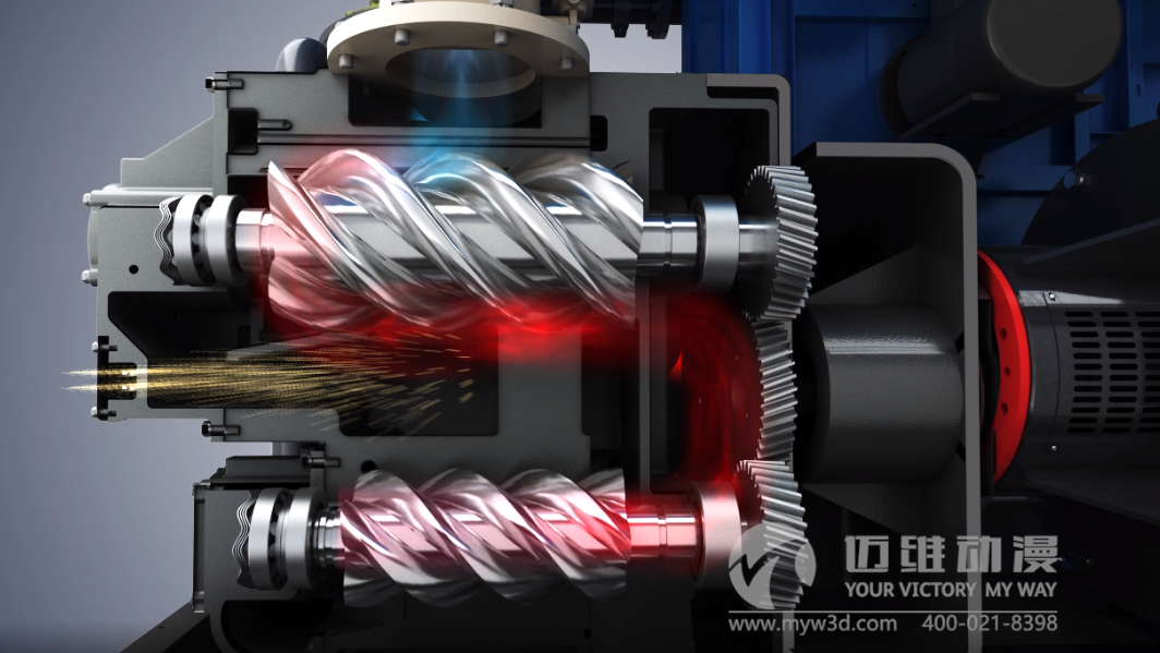 雙螺桿壓縮機(jī)產(chǎn)品演示三維動(dòng)畫(圖1) 雙螺桿壓縮機(jī)產(chǎn)品演示三維動(dòng)畫(圖1)