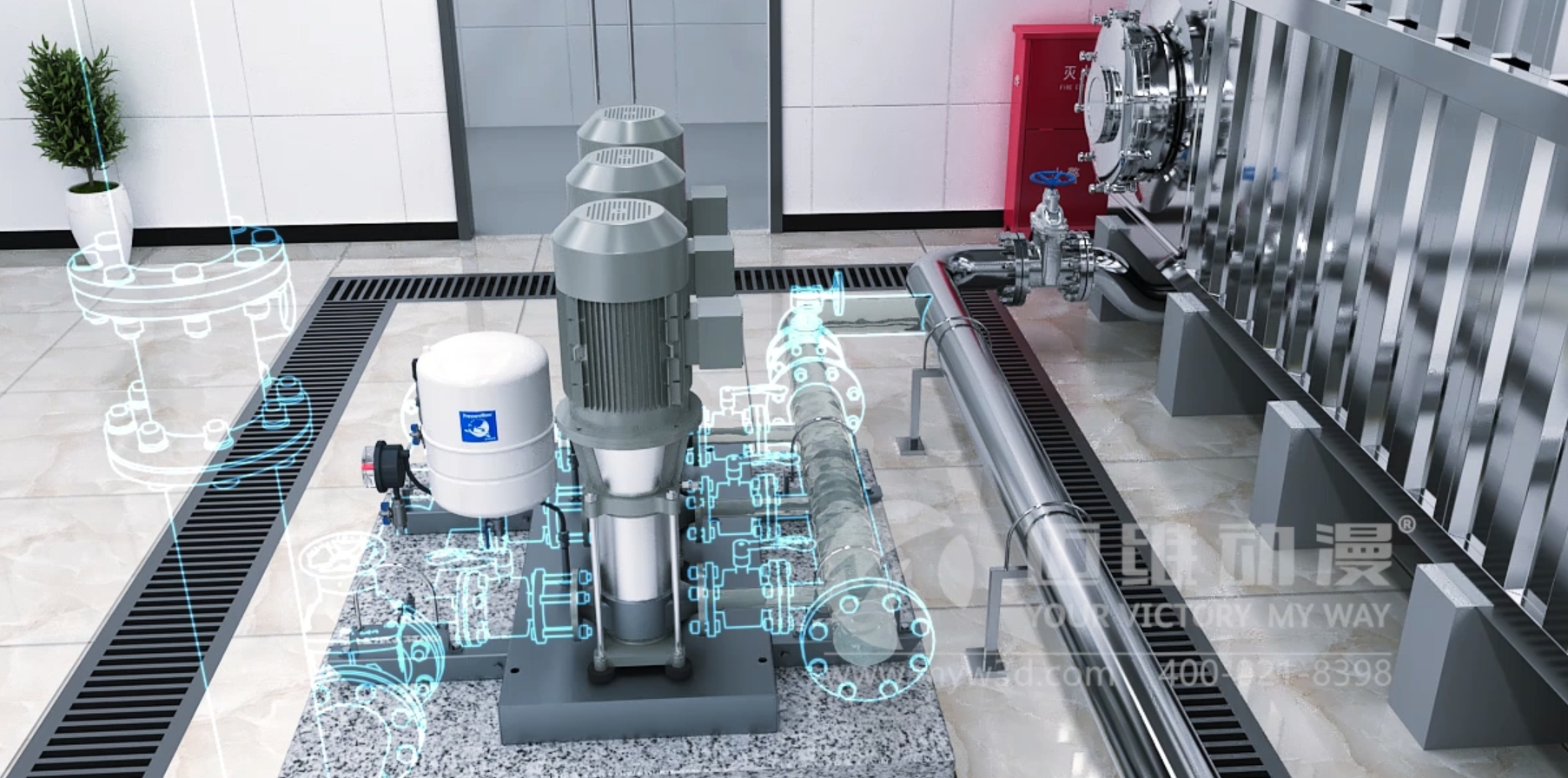 二次供水系統(tǒng)三維動畫(圖1) 二次供水系統(tǒng)三維動畫(圖1)