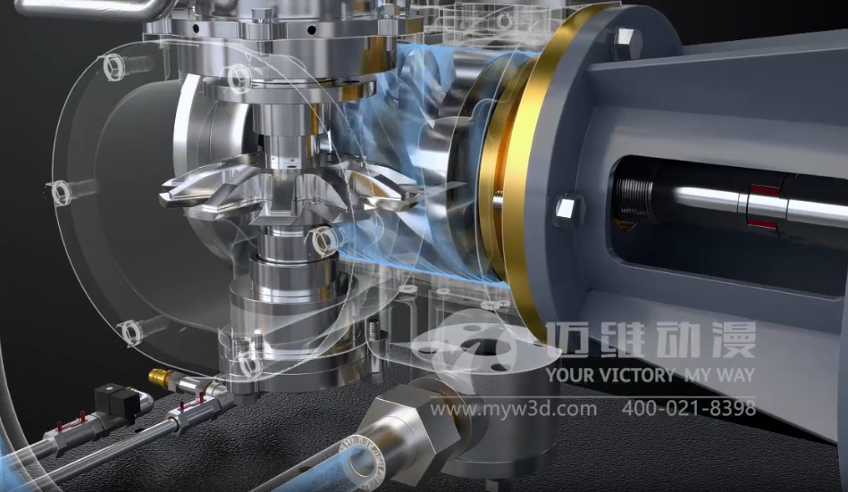 水潤(rùn)滑空壓機(jī)三維動(dòng)畫展示(圖2) 水潤(rùn)滑空壓機(jī)三維動(dòng)畫展示(圖2)