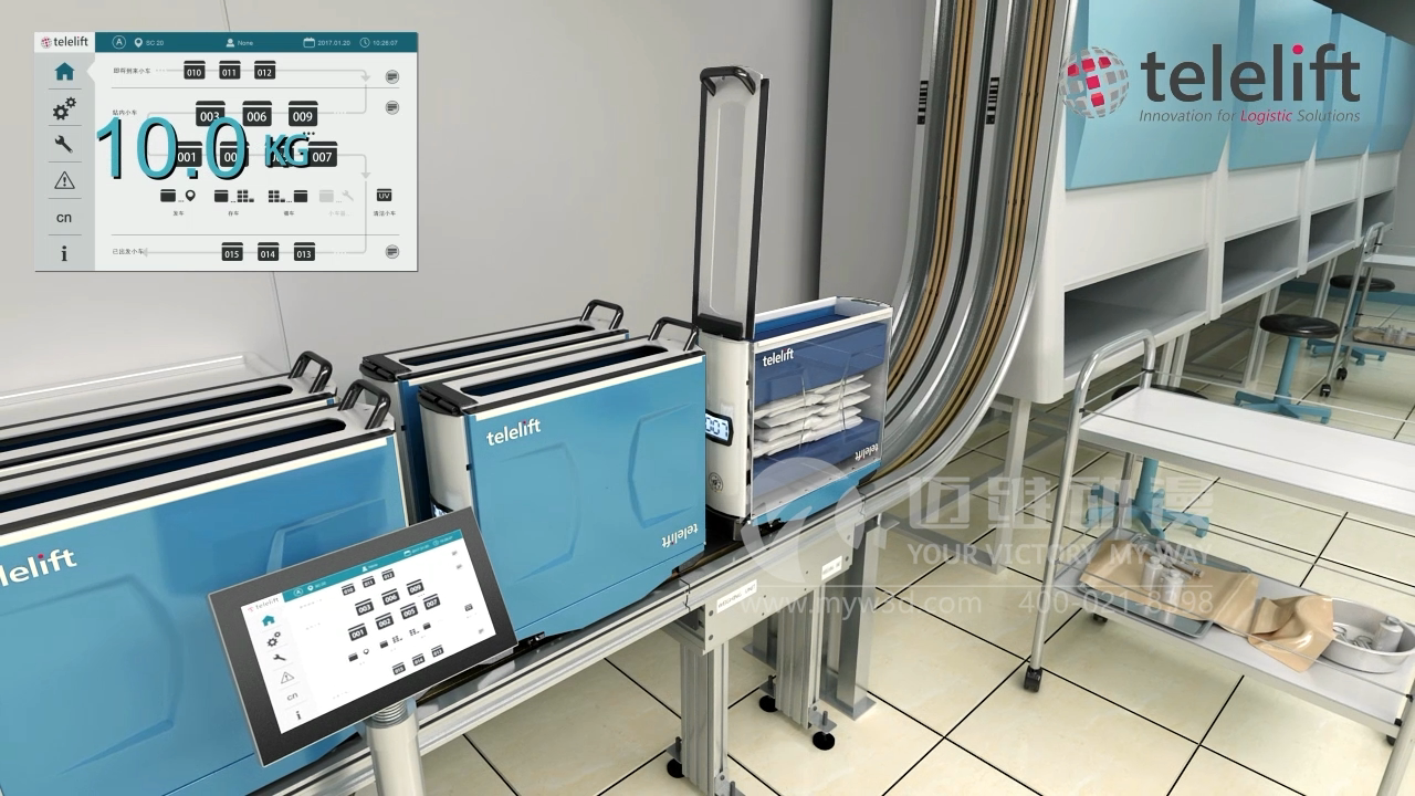 醫(yī)院智能軌道AGV小車三維動(dòng)畫展示(圖2) 醫(yī)院智能軌道AGV小車三維動(dòng)畫展示(圖2)