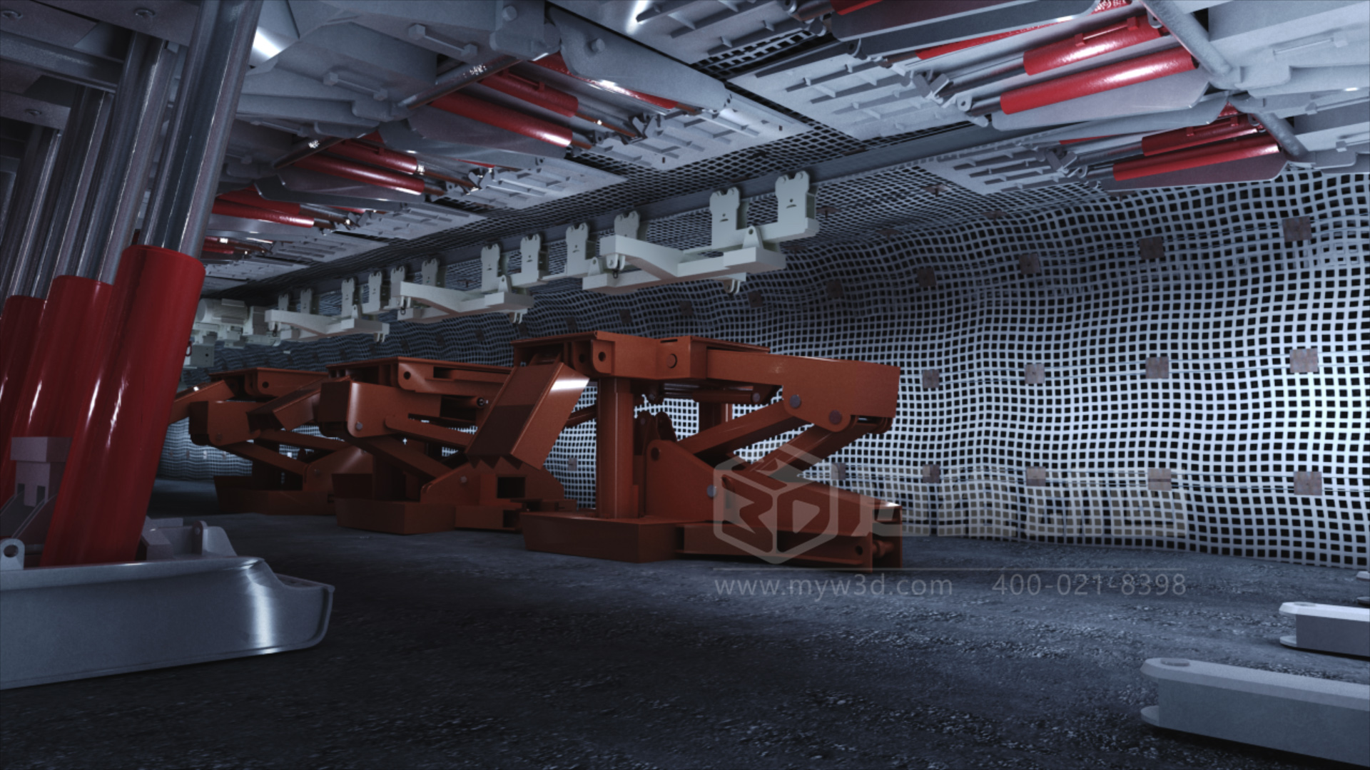 礦用井下支架拆卸安裝施工三維動(dòng)畫展示(圖4) 礦用井下支架拆卸安裝施工三維動(dòng)畫展示(圖4)