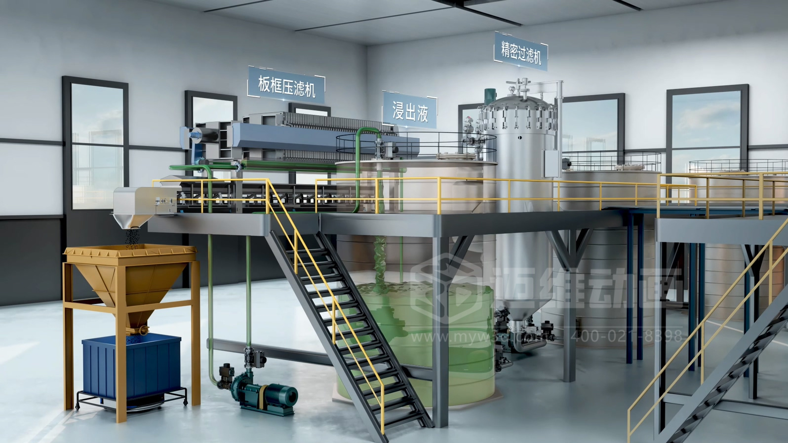 新能源電動汽車電池原料金屬元素生產(chǎn)提取工藝三維動畫展示(圖1) 新能源電動汽車電池原料金屬元素生產(chǎn)提取工藝三維動畫展示(圖1)