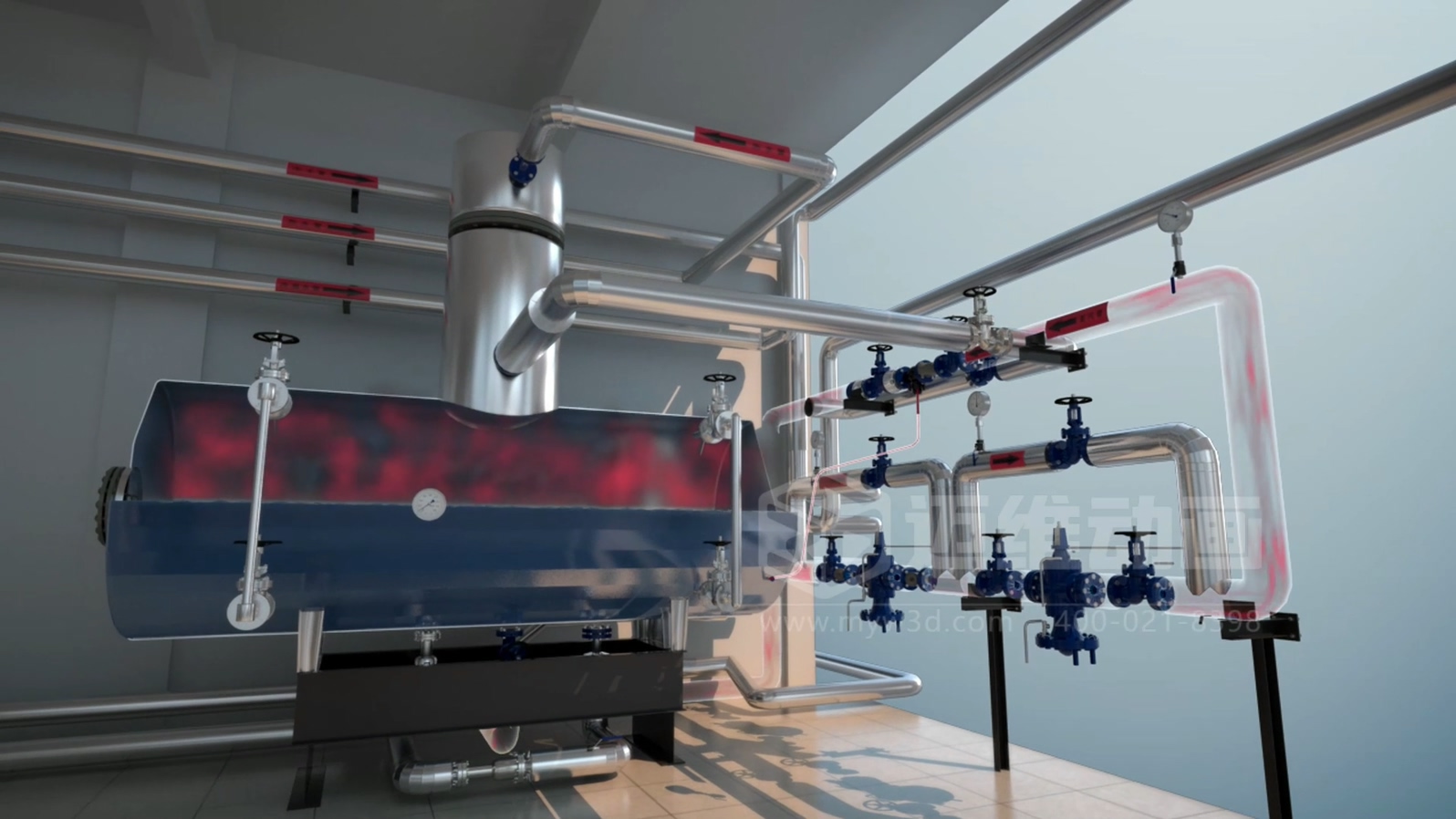 打破傳統(tǒng)展示壁壘！三維動(dòng)畫「拆解」鍋爐，低成本實(shí)現(xiàn)高成果演示(圖3)