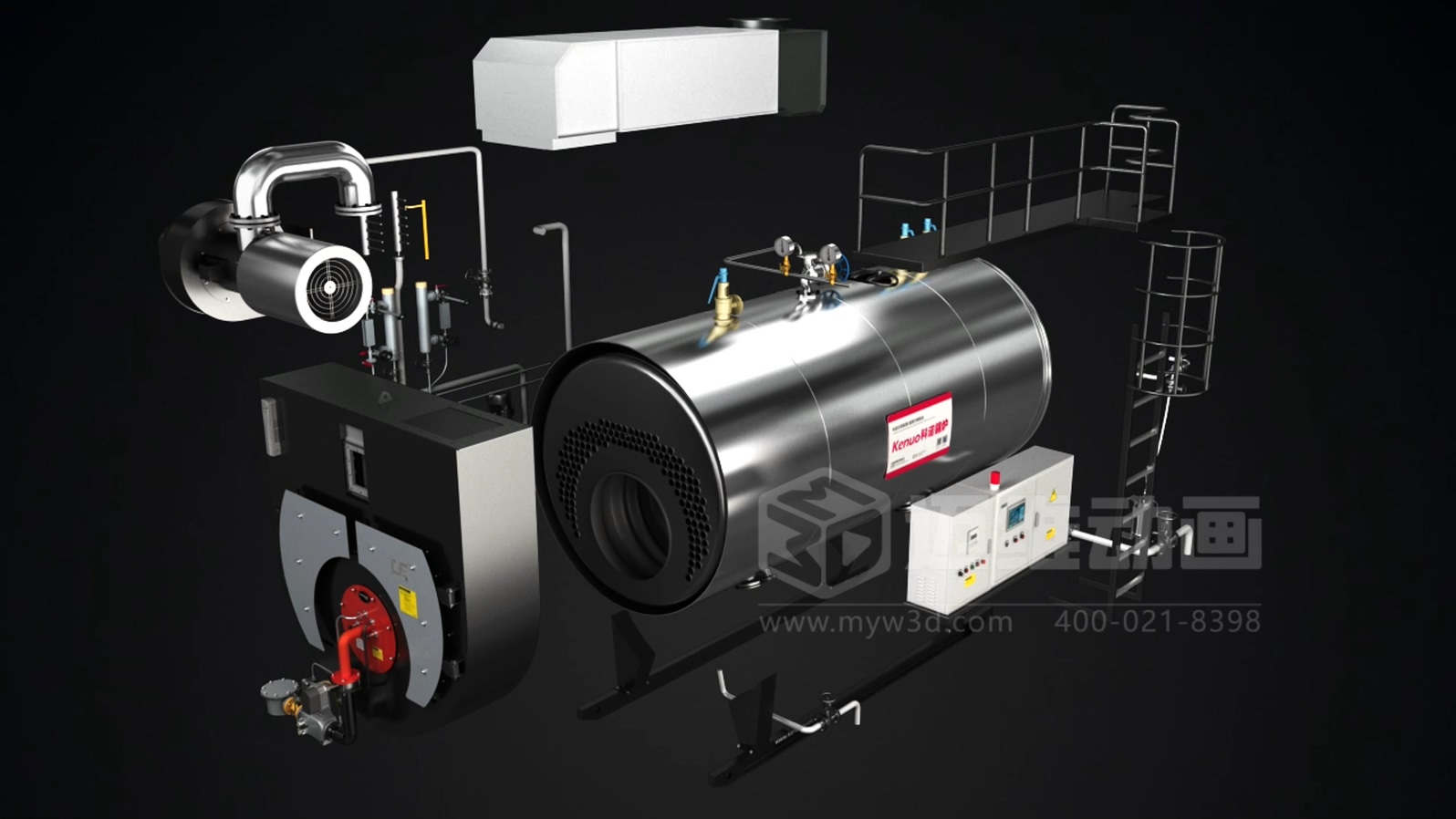 打破傳統(tǒng)展示壁壘！三維動(dòng)畫「拆解」鍋爐，低成本實(shí)現(xiàn)高成果演示(圖5)