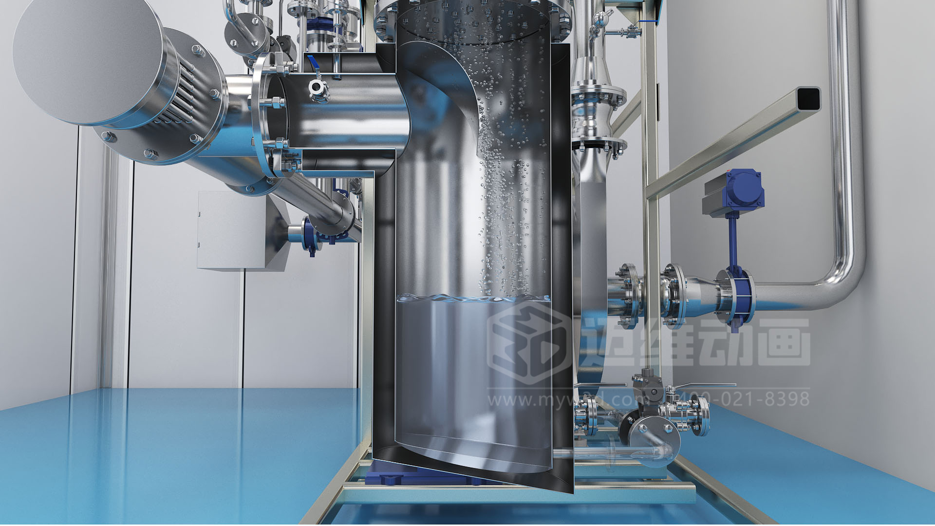 氮?dú)饷荛]循環(huán)型噴霧干燥機(jī)三維動畫(圖3)