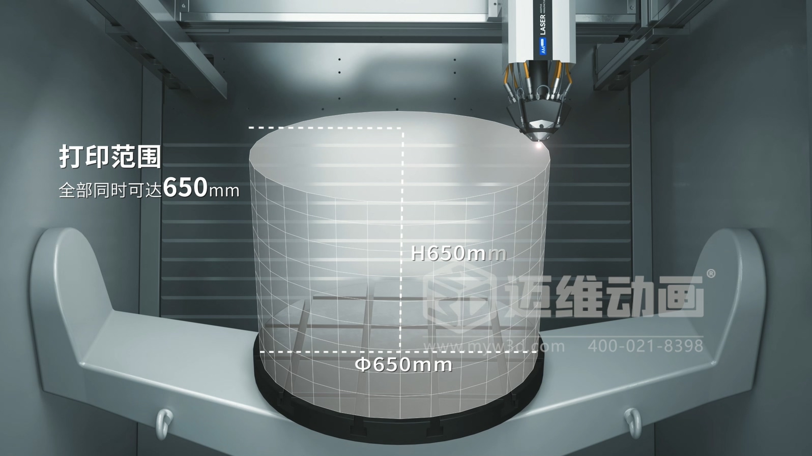 想讓客戶秒懂你的 3D 打印機？用三維動畫展示激光送絲設(shè)備生產(chǎn)工藝，接單更輕松(圖1)
