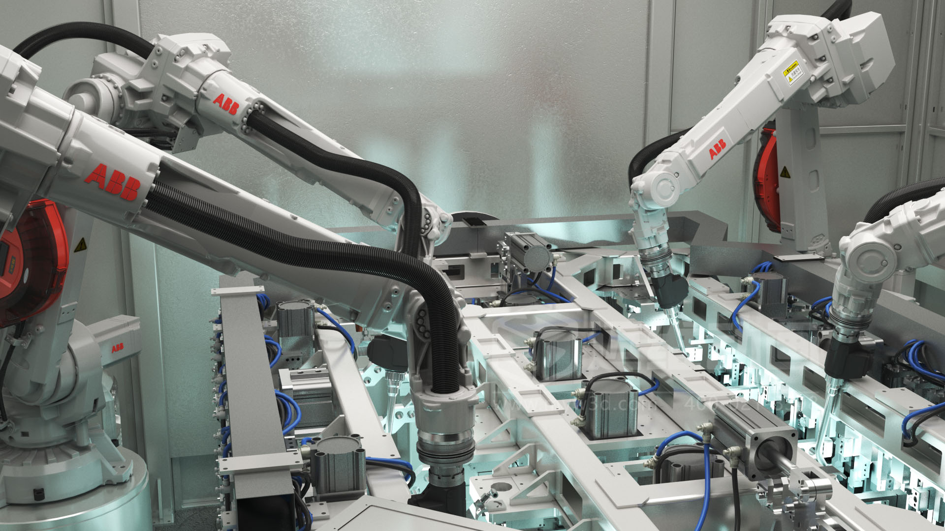 3D 動(dòng)畫(huà)透視新能源汽車自動(dòng)化產(chǎn)線！零部件流轉(zhuǎn)、精準(zhǔn)裝配全程可視化，一眼看懂硬核智造(圖2)