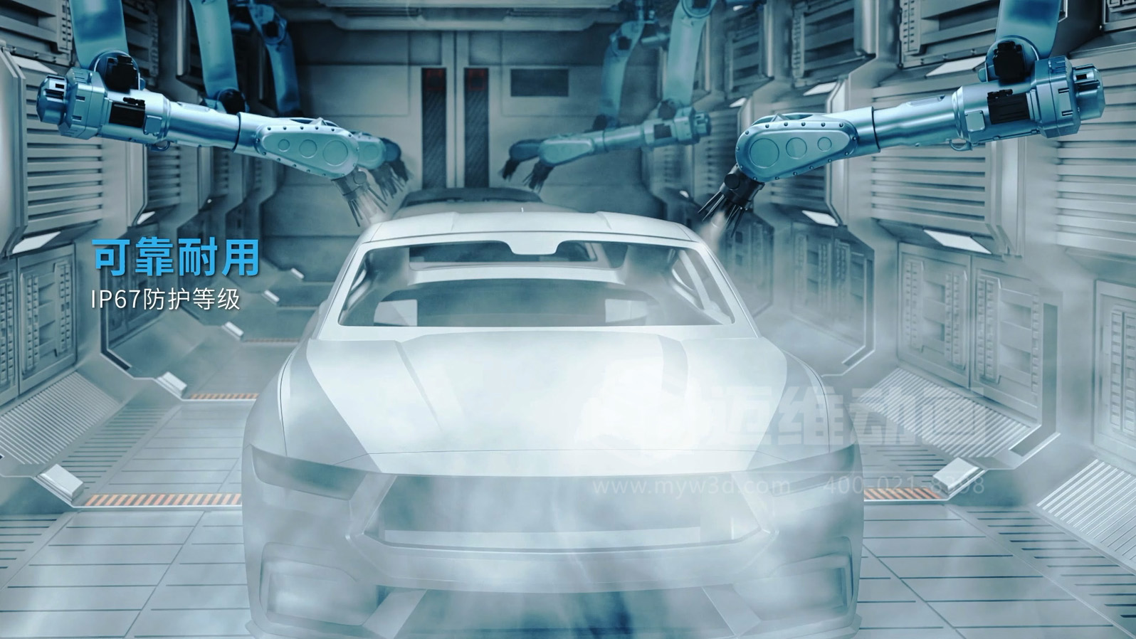 3D 動(dòng)畫(huà)透視新能源汽車自動(dòng)化產(chǎn)線！零部件流轉(zhuǎn)、精準(zhǔn)裝配全程可視化，一眼看懂硬核智造(圖6)